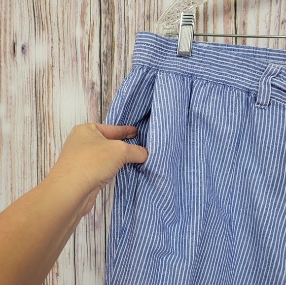 Talbots Linen Stripe The Easy Drawstring Pant - Picture 4 of 12